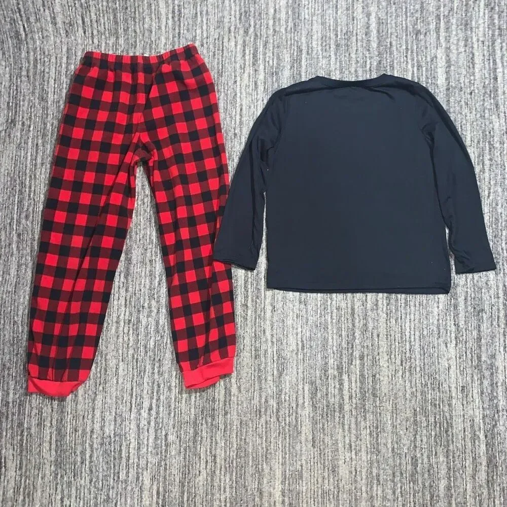 Just One You by Carters Boys Size 10 Lounge Pajama Set Pants Shirt Buffalo Plaid